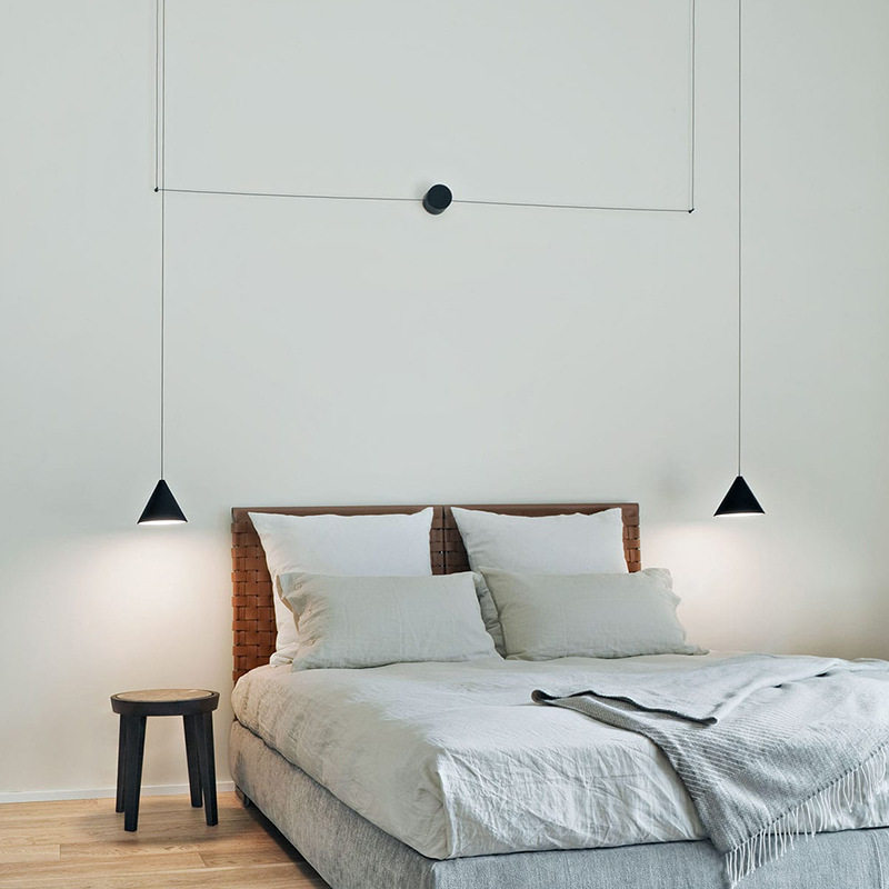 Nordic Minimalist Cone Pendant Light Freely Combinable Track Light Multi-Color E27
