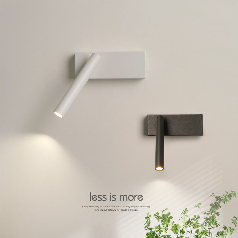 Minimalist Rotatable Full Spectrum Reading Wall Sconce 350° Adjustable Spotlight