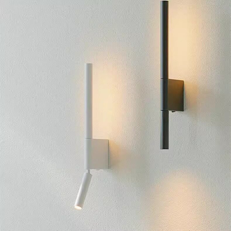 Minimalist Dual-Head Adjustable LED Wall Sconce Up & Down Light for Bedside