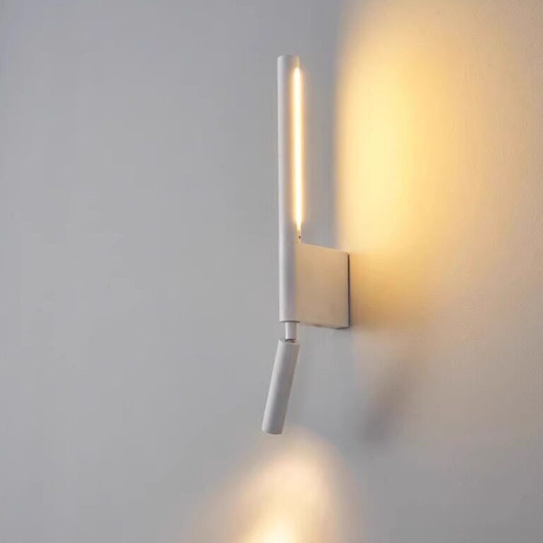 Minimalist Dual-Head Adjustable LED Wall Sconce Up & Down Light for Bedside