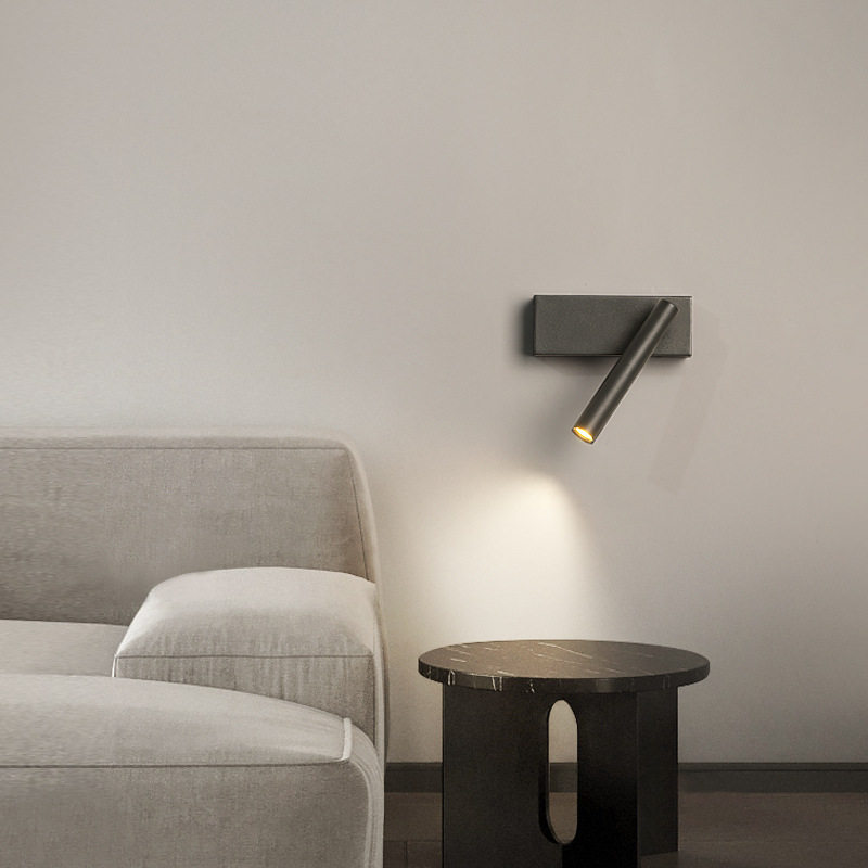 Minimalist Rotatable Full Spectrum Reading Wall Sconce 350° Adjustable Spotlight