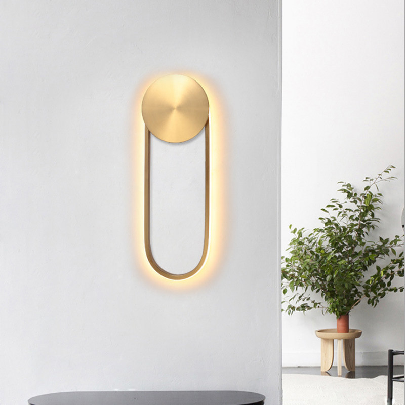 Luxury Geometric U-Shaped Metal Wall Sconce Modern LED Ambient Light