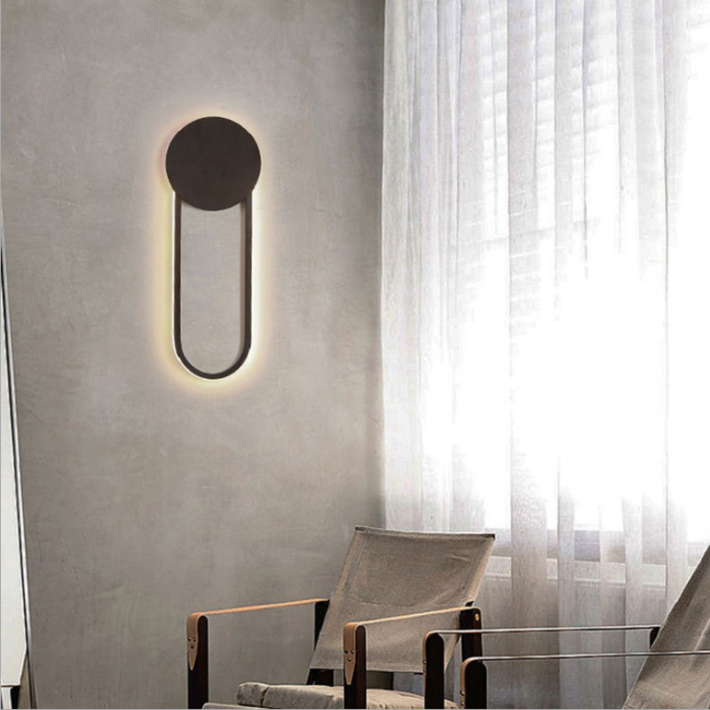 Luxury Geometric U-Shaped Metal Wall Sconce Modern LED Ambient Light