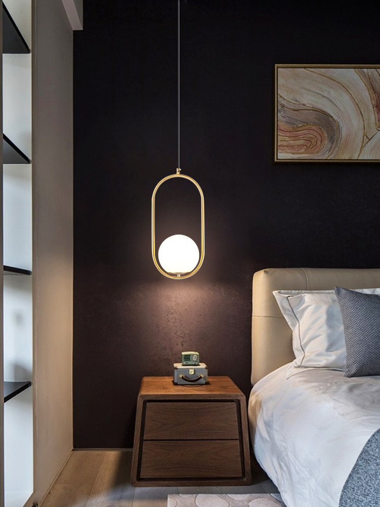 Luxury Geometric Glass Globe Pendant Light, 4 Styles Available, Gold Finish for Bedroom, Dining Room & Bar