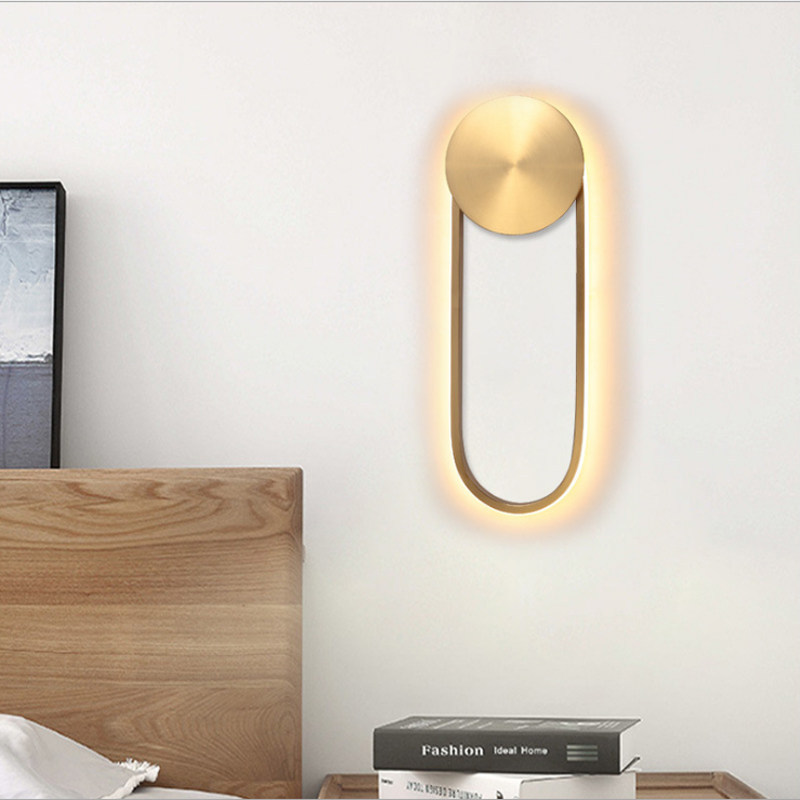 Luxury Geometric U-Shaped Metal Wall Sconce Modern LED Ambient Light
