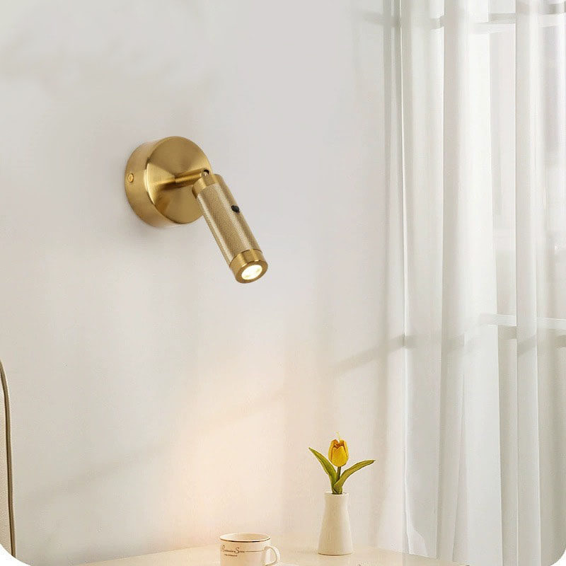 Adjustable LED Reading Wall Sconce, 3 Colors (Gold/Nickel/Black), Surface/Recessed Mount Bedside Spotlight