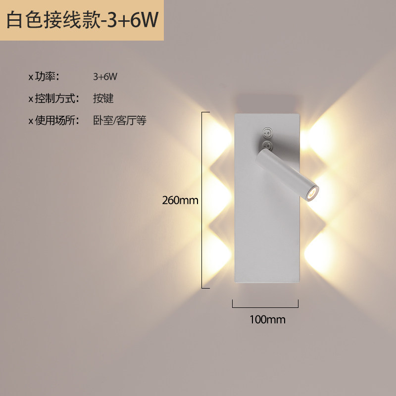 Rechargeable Wall Sconce, 360° Adjustable LED Reading Light, No-Wire Bedside Wall Lamp