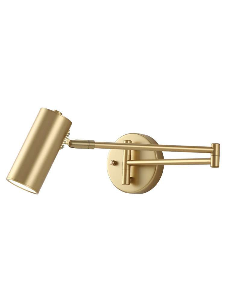 Luxury Adjustable Swing Arm Wall Sconce, 360° Rotatable E27 Reading Light, 6 Styles Available