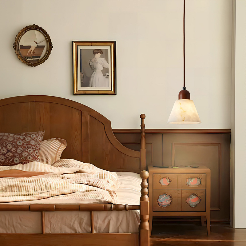 Natural Onyx Round Wall Sconce, Modern Luxury LED Wall Lamp for Bedroom & Living Room