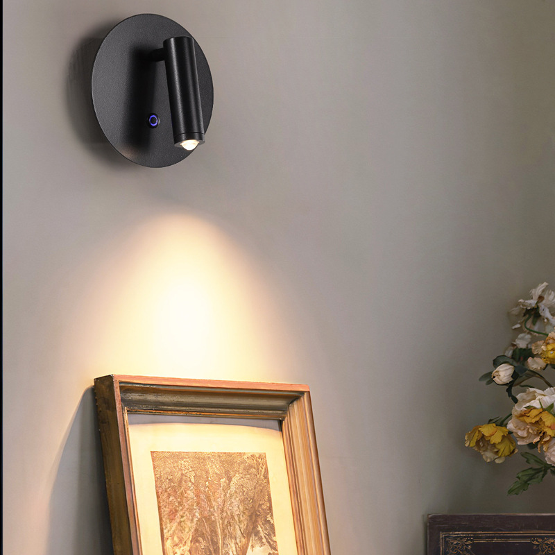 Modern Touch Control Dual-Light Wall Sconce, Rotatable Reading Light for Hotel & Bedroom
