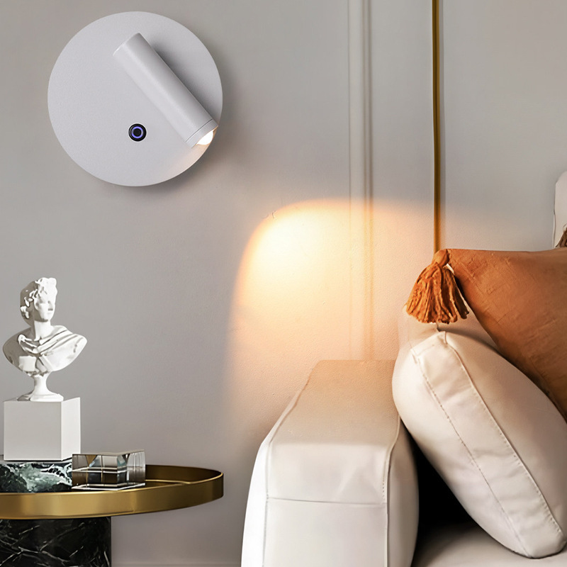 Modern Touch Control Dual-Light Wall Sconce, Rotatable Reading Light for Hotel & Bedroom