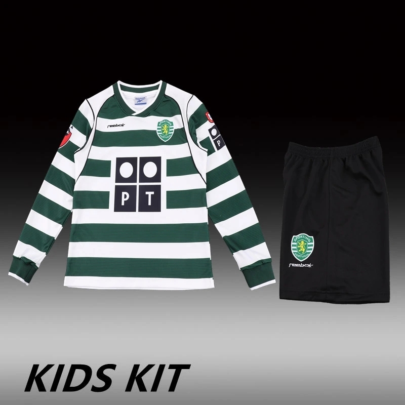 2001-03 SPORTING LISBON HOME LONG SLEEVES KIDS KIT