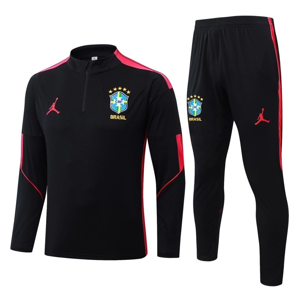 2026/27 BRAZIL TRACKSUITS TRAINING SUIT BLACK AND RED