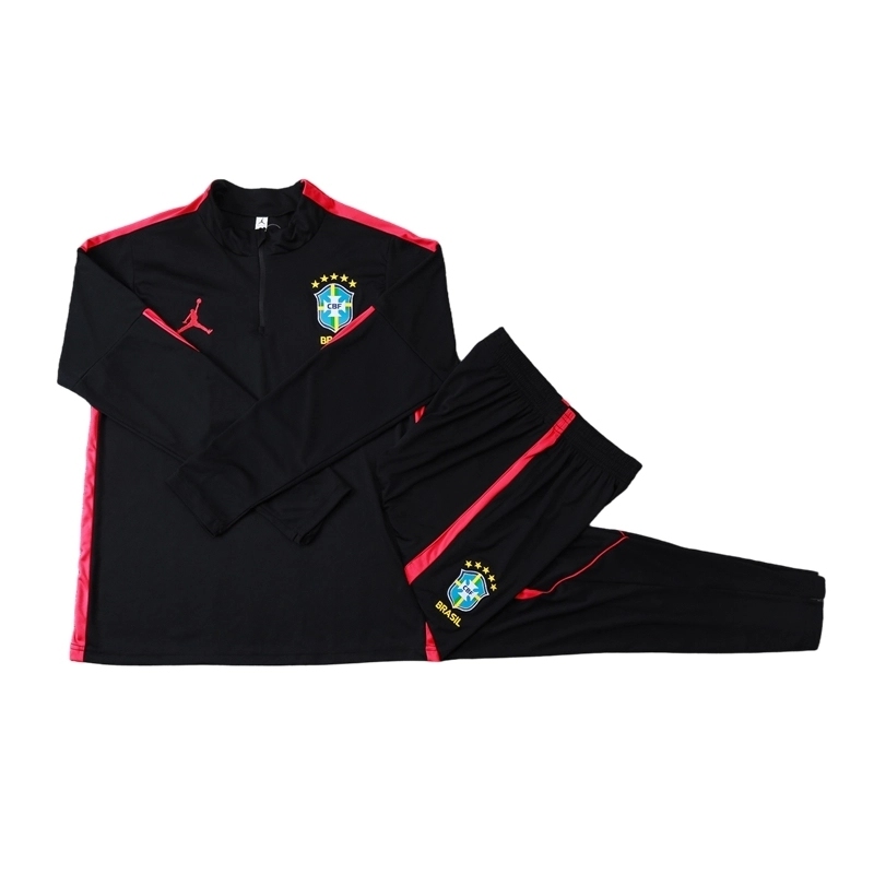 2026/27 BRAZIL TRACKSUITS TRAINING SUIT BLACK AND RED