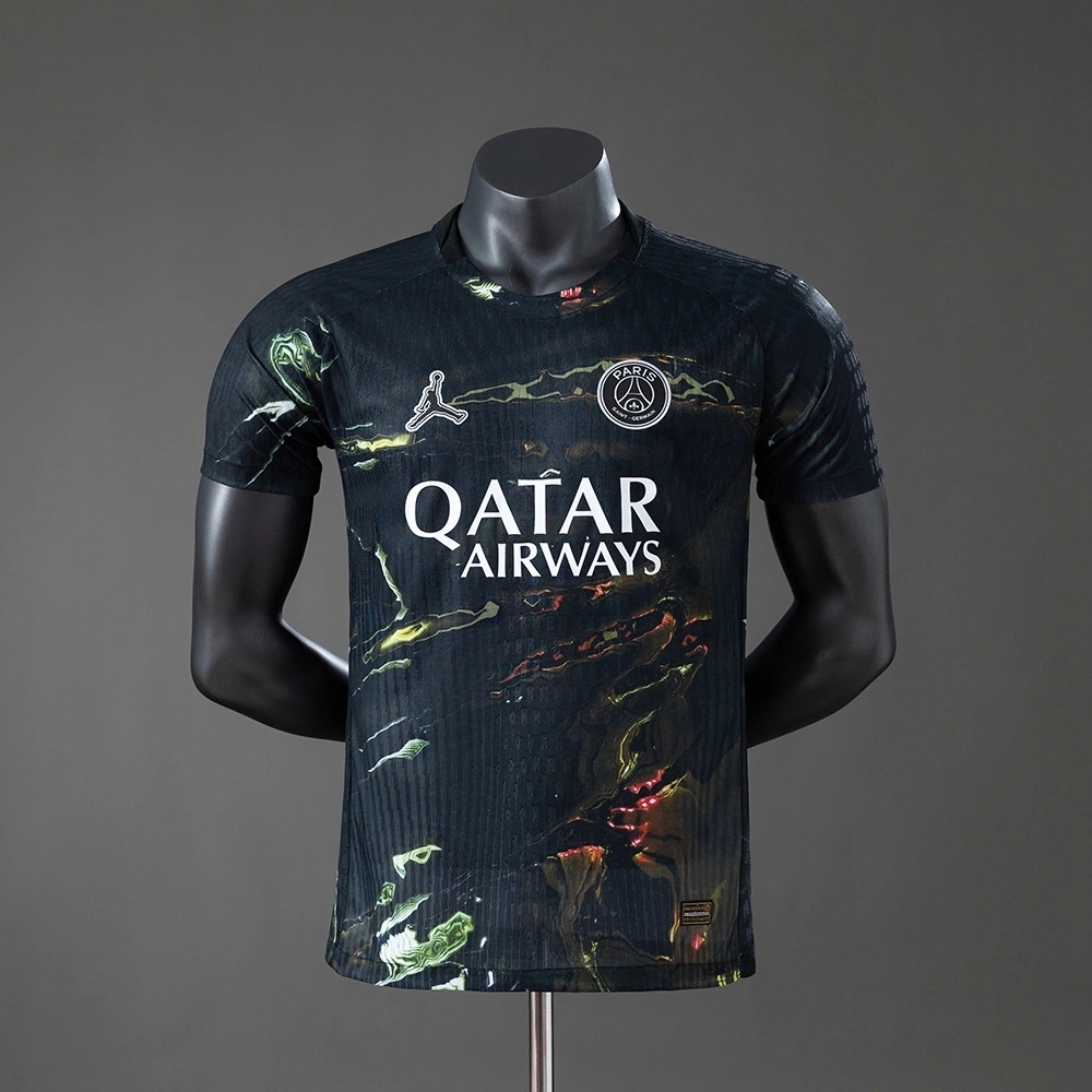2025-26 PSG 4th AWAY black soccer jersey (PLAYER VERSION)