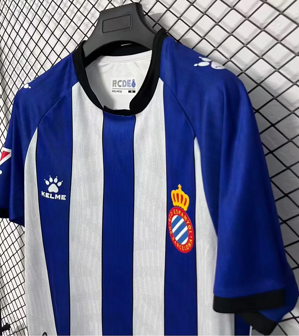RCD Espanyol Home Jersey 2026 Blue White Stripe Details