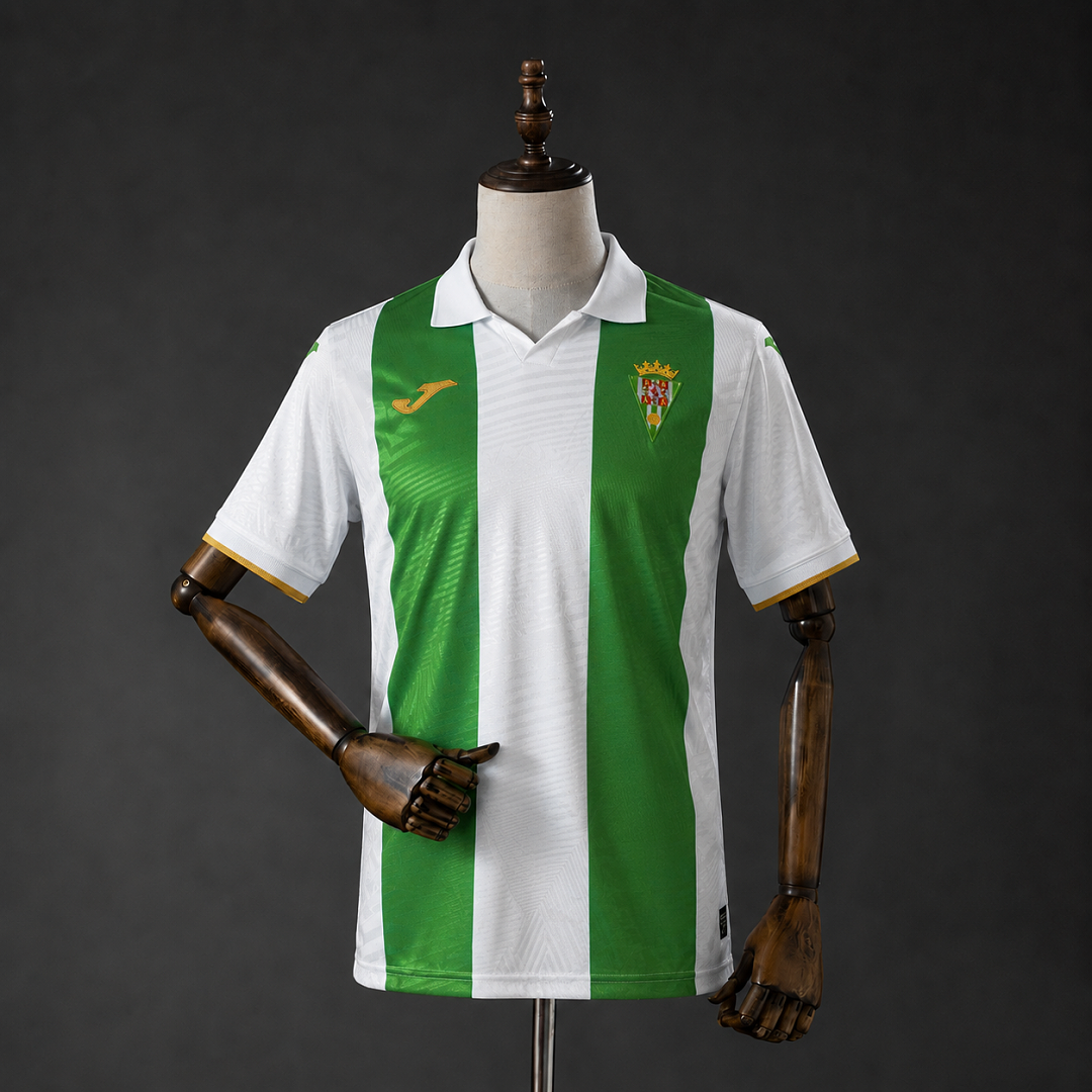 Cordoba CF 2026/27 Home Soccer Jersey Green White Front View