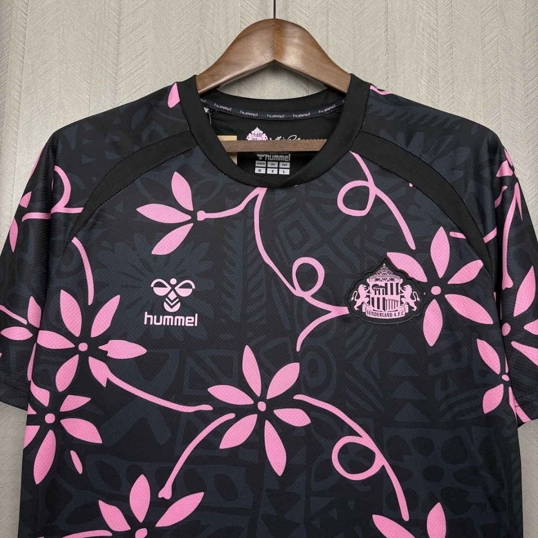 Sunderland 2026/27 Training Jersey Black Pink Details
