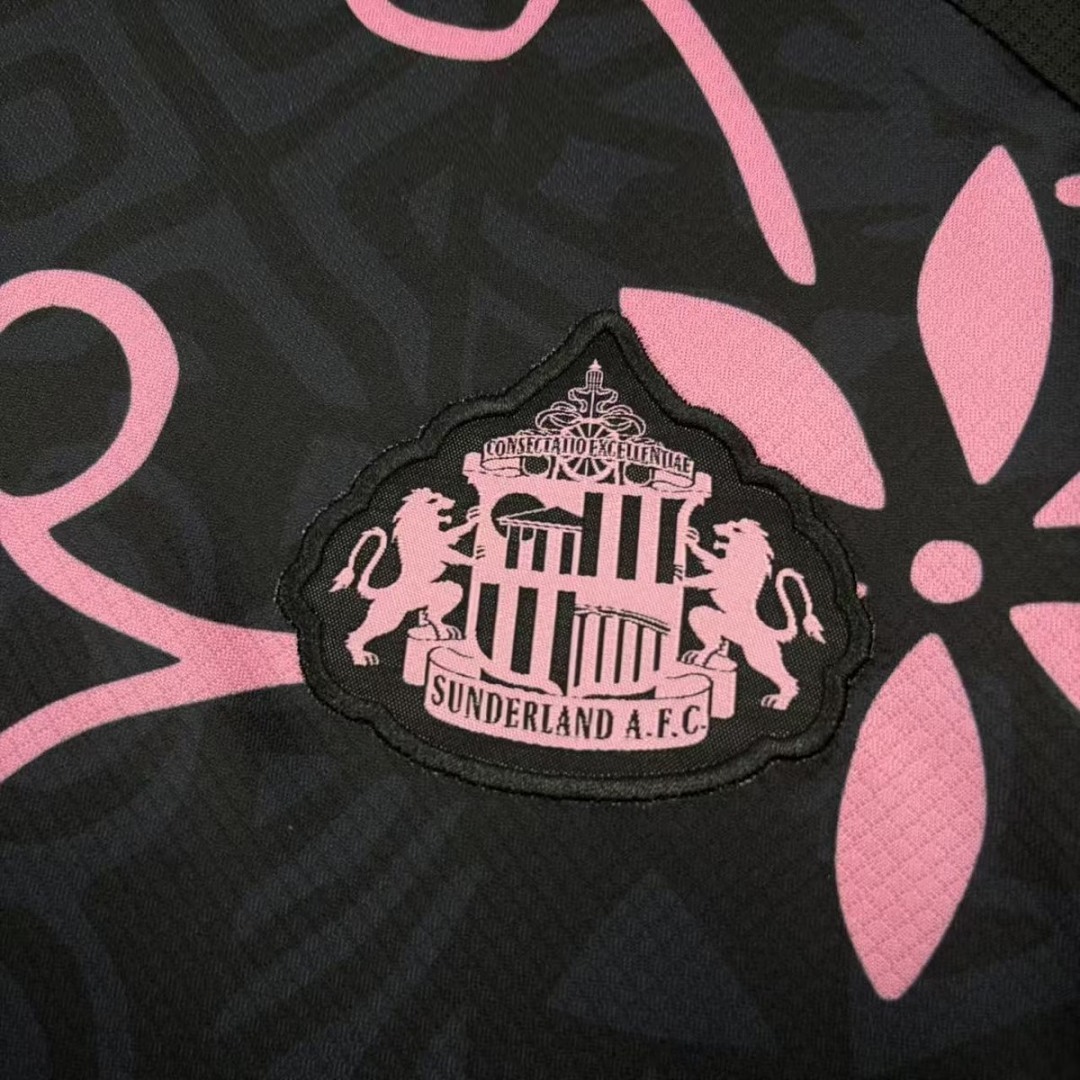 Sunderland 2026/27 Training Jersey Black Pink Details