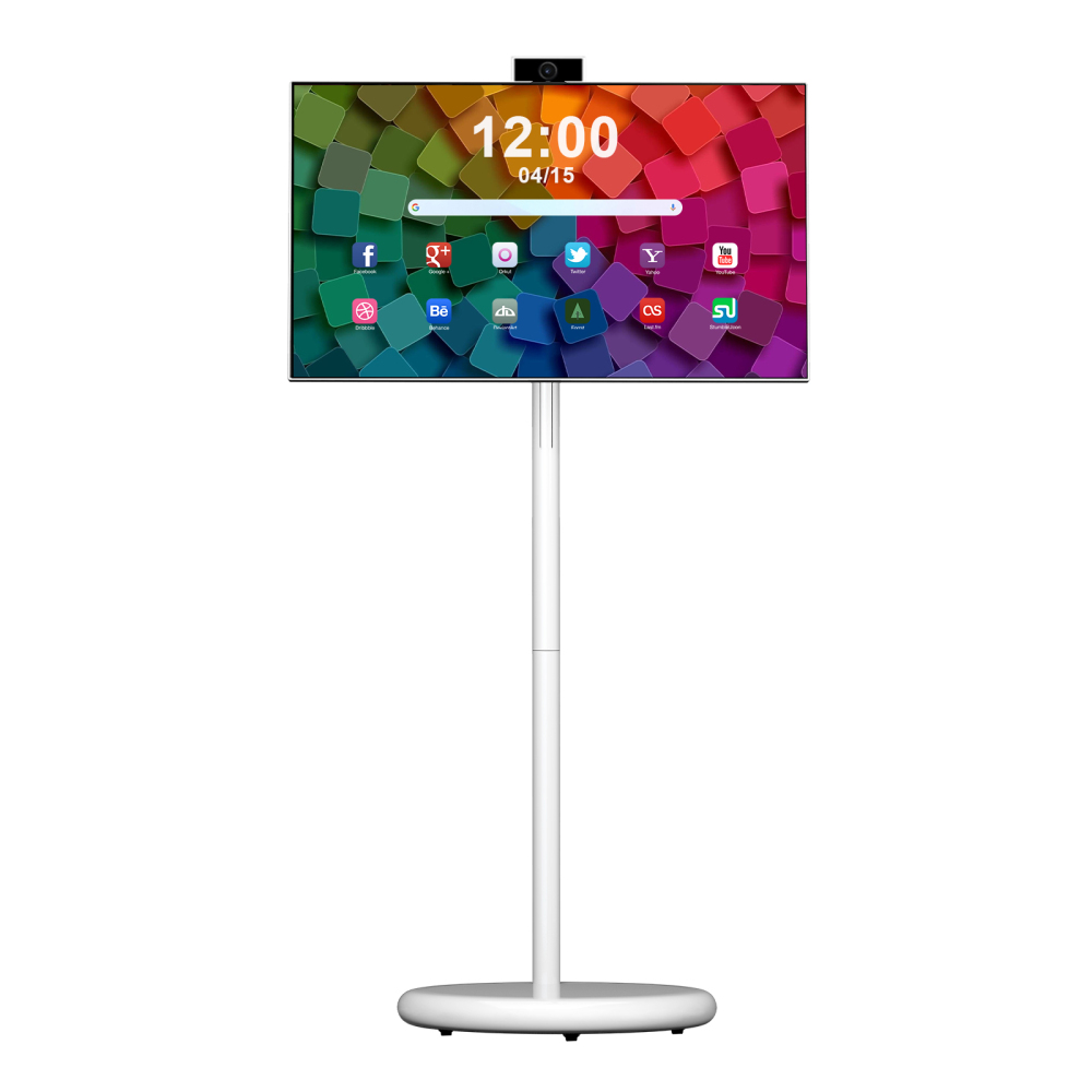 VLH 27" Smart Portable TV On Wheels | Cordless Rolling Touchscreen TV | 6GB RAM + 128GB Storage | EDLA-Certified Android 15 OS | | Full Swivel Rotation | Voice Remote Control
