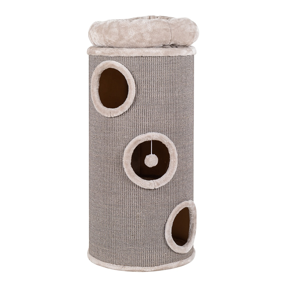 Relipet RL20T04 Cylindrical Cat Tree with Multi-Level Condo & Sisal Scratching Post