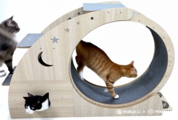 RL2816 Relipet LunaRun Pro 4-in-1 Cat Exercise Wheel | Cat Treadmill & Scratcher