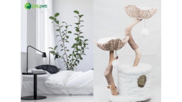 Relipet RL2521V3 Embossed Thick Faux Rabbit Fur Cat Tree – Ultimate Warmth & Style