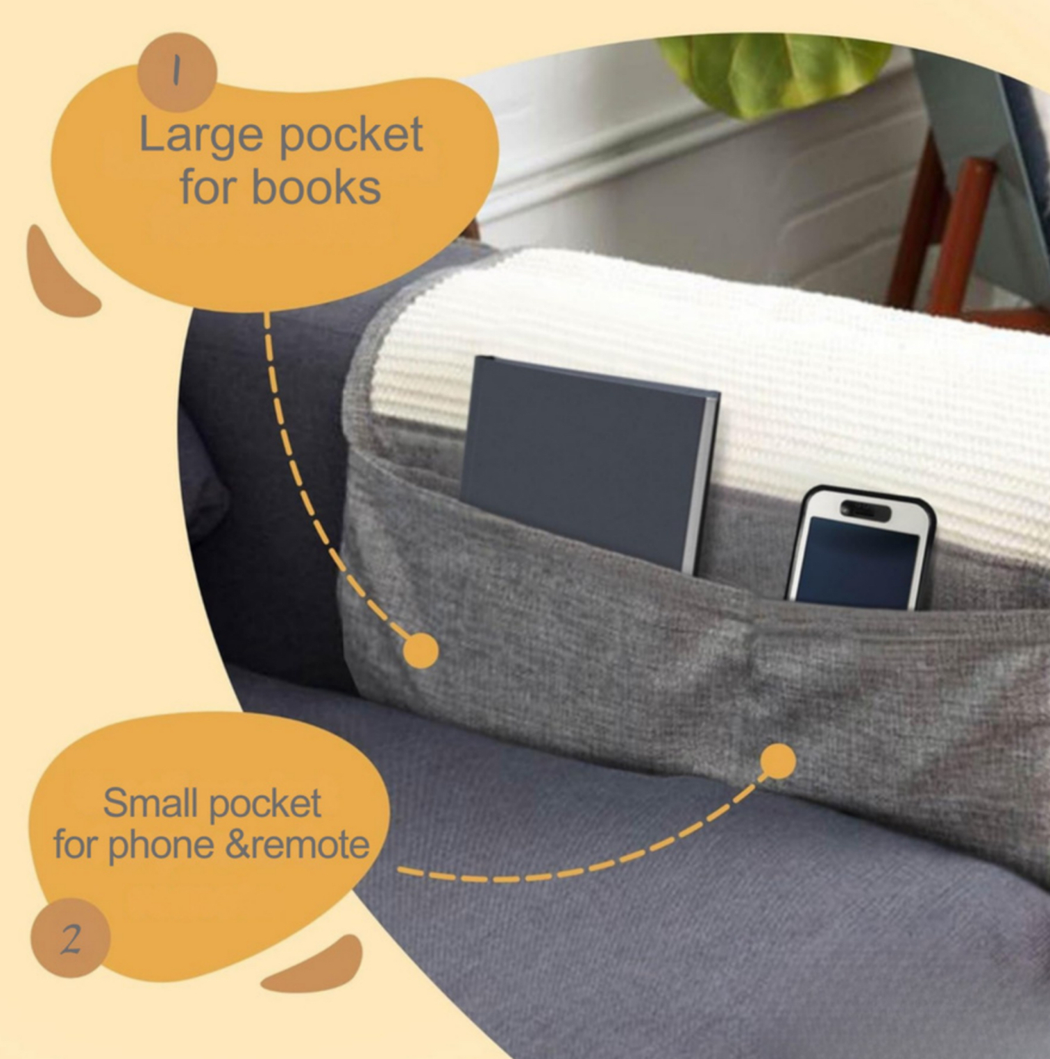 Relipet RLA001-F Sofa Armrest Cat Scratcher Mat – Corner Cat Couch Protector for Furniture Scratching
