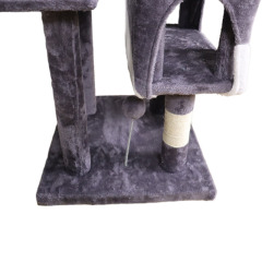 Relipet RL19050C Multi-Level Cat Tree Tower with 2 Collapsible Caves, Scratching Posts & Interactive Toys