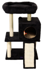 Relipet RL2281 CozyPaw 4-Level Soft Plush Cat Tree with Large Top Bed, Foldable Cave & Ramp