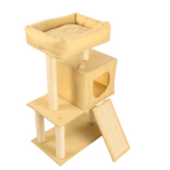 Relipet RL2281E Cozy Nest 4-Level Warm Long White Plush Cat Tree