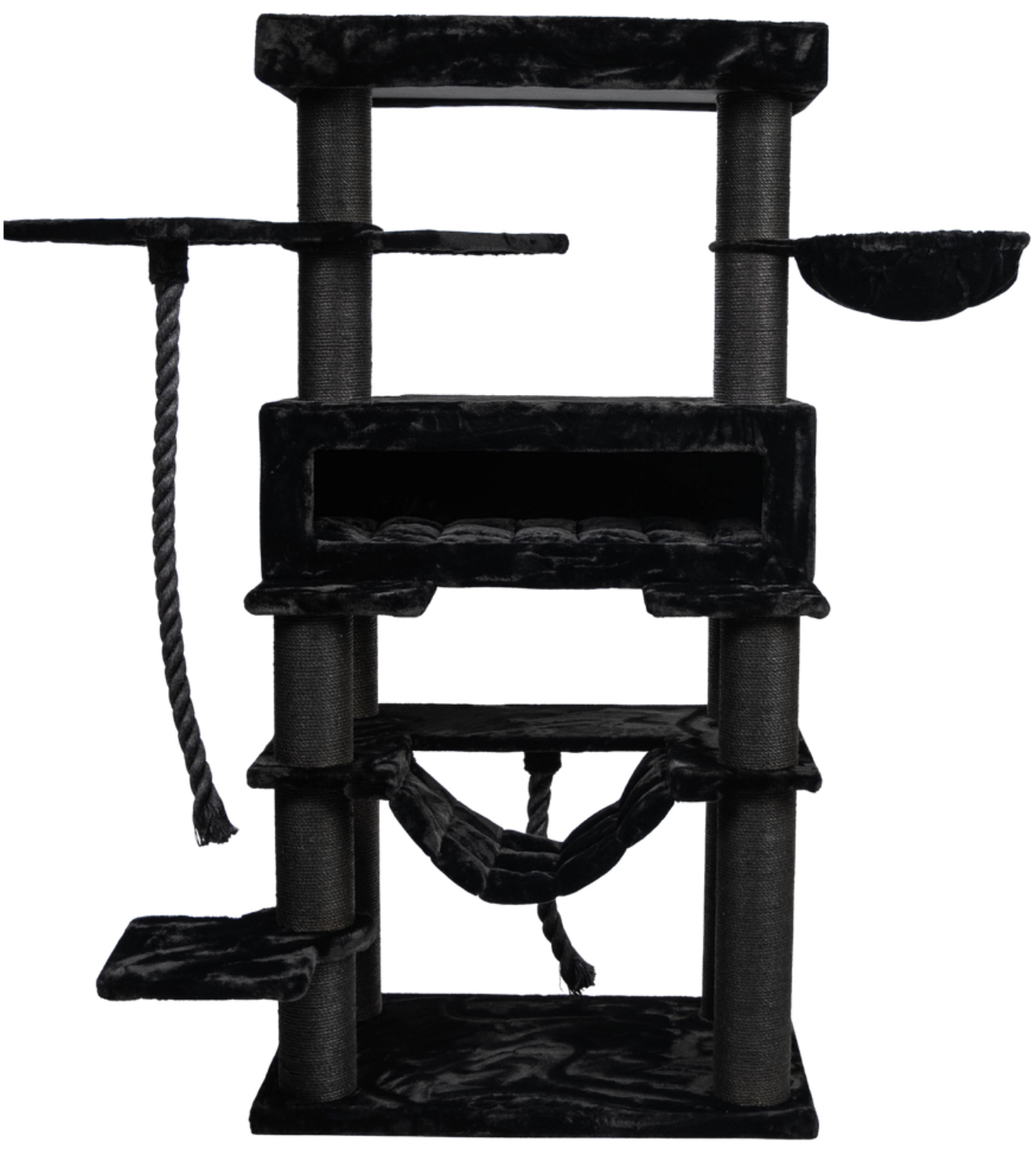Relipet RL2523V1 Extra Large Giant Cat Tree Tower Black – Heavy Duty Activity Center for Multiple Cats & Maine Coons