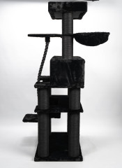 Relipet RL2523V1 Extra Large Giant Cat Tree Tower Black – Heavy Duty Activity Center for Multiple Cats & Maine Coons