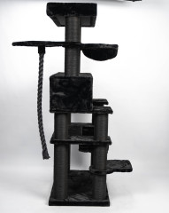 Relipet RL2523V1 Extra Large Giant Cat Tree Tower Black – Heavy Duty Activity Center for Multiple Cats & Maine Coons