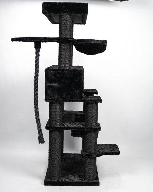 Relipet RL2523V1 Extra Large Giant Cat Tree Tower Black – Heavy Duty Activity Center for Multiple Cats & Maine Coons