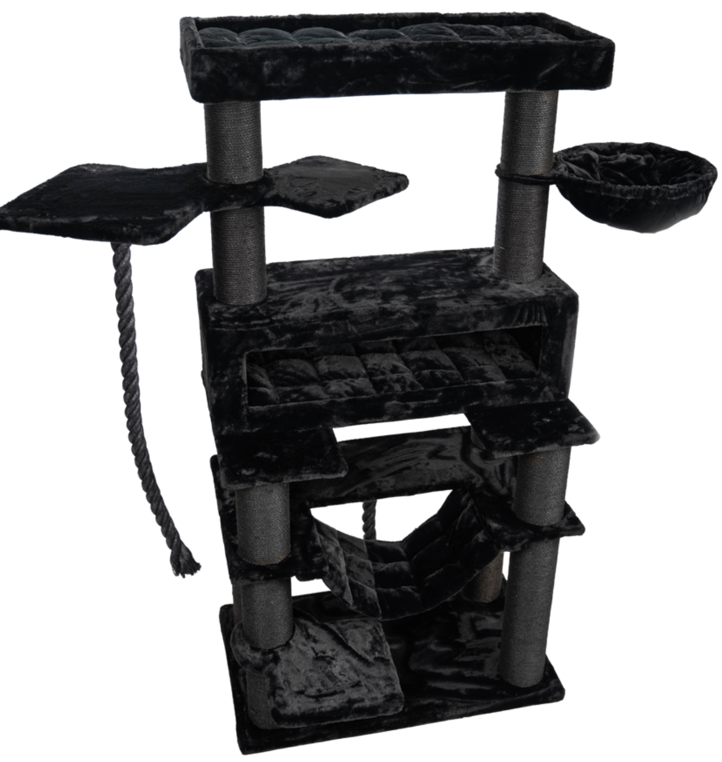 Relipet RL2523V1 Extra Large Giant Cat Tree Tower Black – Heavy Duty Activity Center for Multiple Cats & Maine Coons