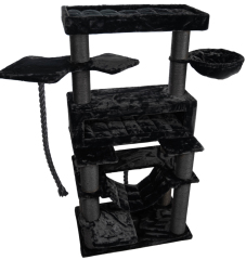 Relipet RL2523V1 Extra Large Giant Cat Tree Tower Black – Heavy Duty Activity Center for Multiple Cats & Maine Coons