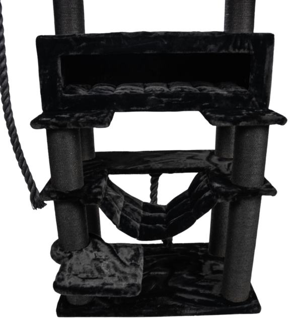 Relipet RL2523V1 Extra Large Giant Cat Tree Tower Black – Heavy Duty Activity Center for Multiple Cats & Maine Coons