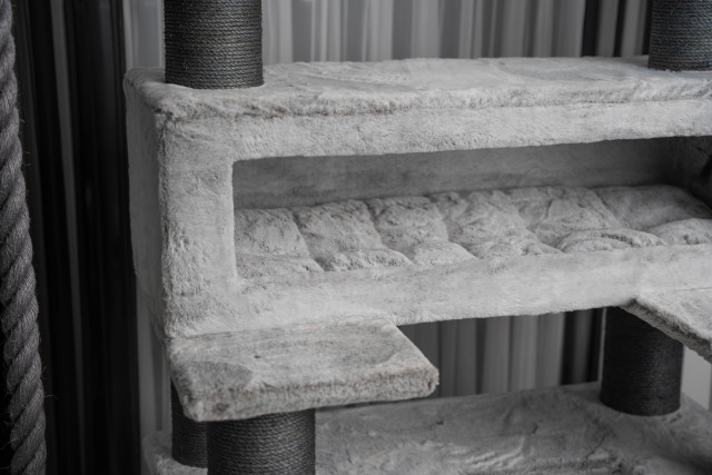 Relipet RL2523V3 Modern Grey Cat Tree – Sleek 198cm Tower for Large Breeds & Multi-Cat Homes