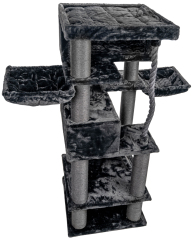 Relipet RL2524V1 200cm Giant Black Cat Tree – Heavy Duty Multi-Level Activity Center for Maine Coons & Multiple Cats