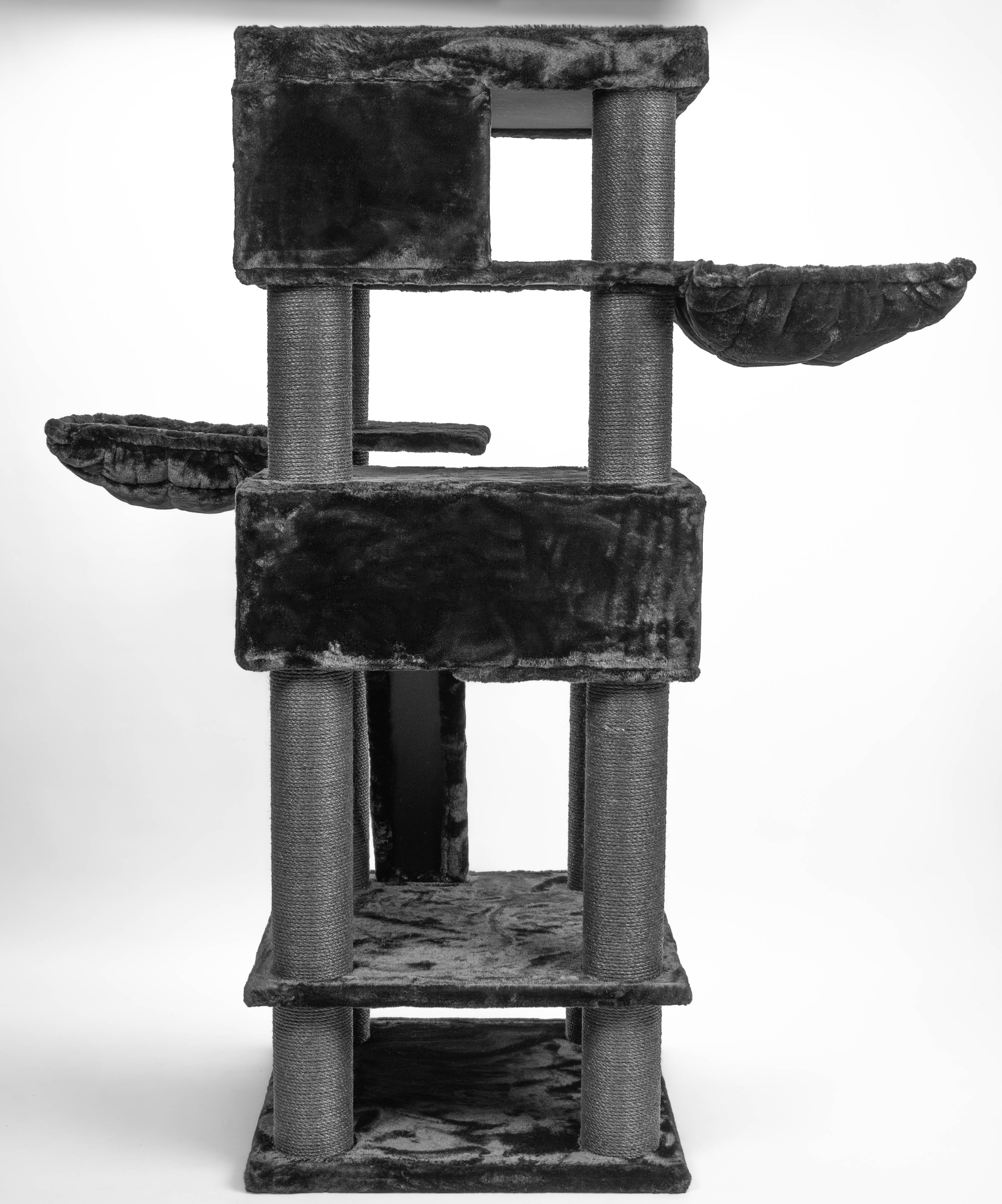 Relipet RL2524V1 200cm Giant Black Cat Tree – Heavy Duty Multi-Level Activity Center for Maine Coons & Multiple Cats