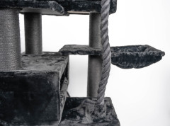 Relipet RL2524V1 200cm Giant Black Cat Tree – Heavy Duty Multi-Level Activity Center for Maine Coons & Multiple Cats