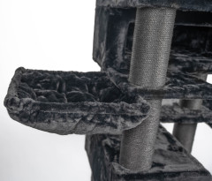 Relipet RL2524V1 200cm Giant Black Cat Tree – Heavy Duty Multi-Level Activity Center for Maine Coons & Multiple Cats
