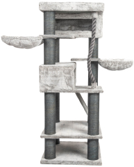 Relipet RL2524V2 200cm Tall Ultra-Large Square Cat Tree in Beige – Heavy Duty Multi-Level Activity Center for Maine Coons & Multiple Cats