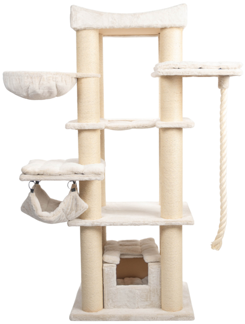 Relipet RL2524V1 200cm Giant Black Cat Tree – Heavy Duty Multi-Level Activity Center for Maine Coons & Multiple Cats