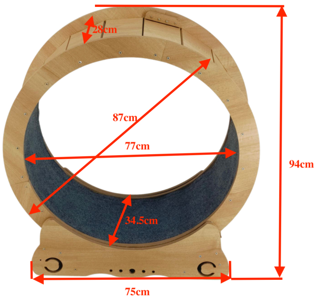 Relipet RL2634 Cat Exercise Wheel – Large 77cm Wooden Treadmill Running Wheel with Removable Carpet Mat