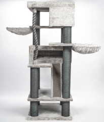 Relipet RL2524V3 Majestic Tower 200cm Multi-Level Cat Climber - Grey | Heavy Duty Multi-Level Activity Center for Maine Coons & Multiple Cats