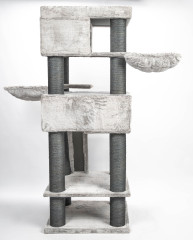 Relipet RL2524V3 Majestic Tower 200cm Multi-Level Cat Climber - Grey | Heavy Duty Multi-Level Activity Center for Maine Coons & Multiple Cats
