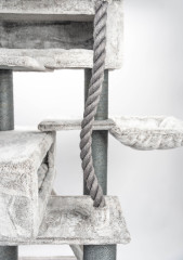 Relipet RL2524V3 Majestic Tower 200cm Multi-Level Cat Climber - Grey | Heavy Duty Multi-Level Activity Center for Maine Coons & Multiple Cats