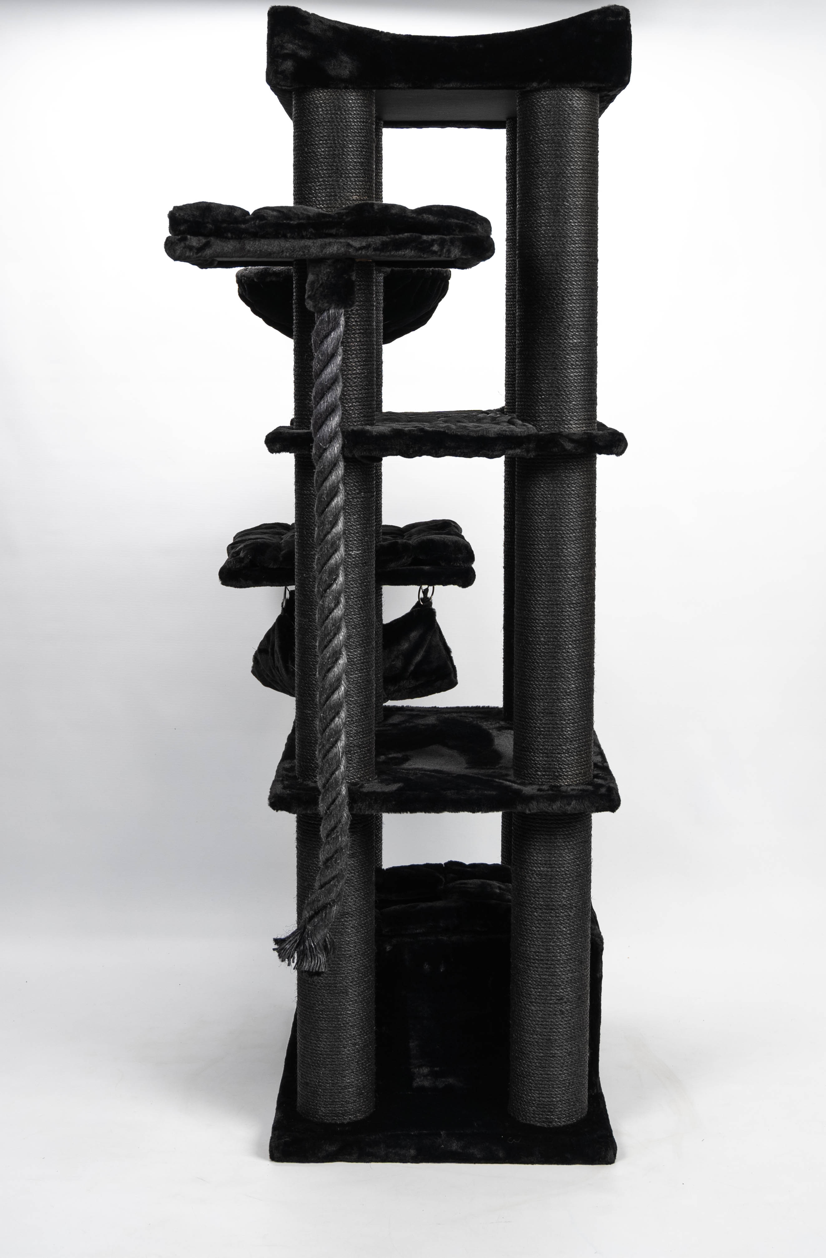 Relipet RL2525V1 Cat Activity Center In Black – Heavy Duty 197cm Cat Tree for Multiple Large Cats
